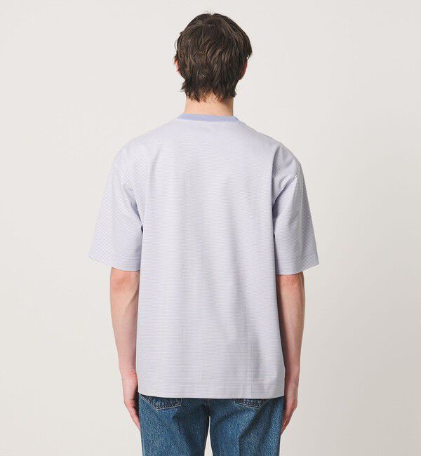 UNITED ARROWS「ポンチボーダー Tシャツ デオドラント 抗菌防臭 接触冷感」|Tシャツ・カットソー|