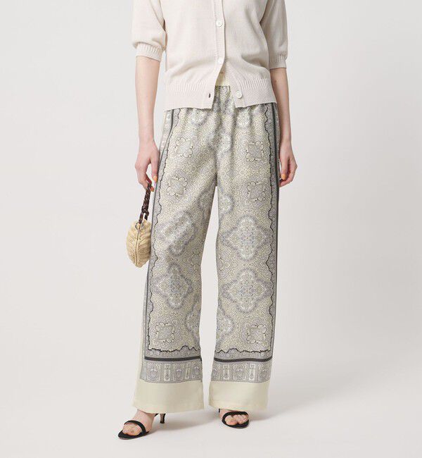 UNITED ARROWS「スカーフ プリント イージーパンツ ‐ウォッシャブル‐」|その他|CREAM