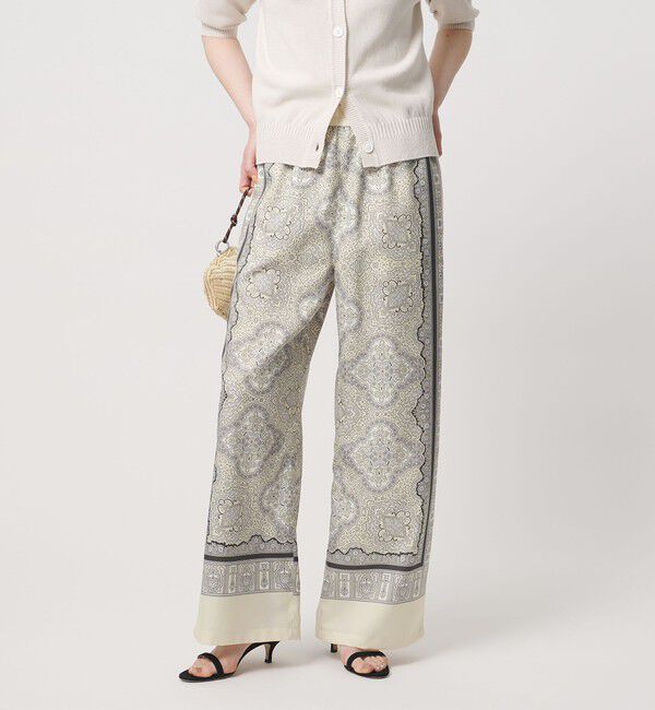 UNITED ARROWS「スカーフ プリント イージーパンツ ‐ウォッシャブル‐」|その他|