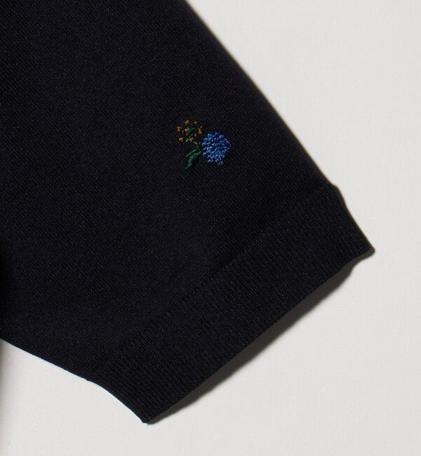 UNITED ARROWS「フラワー エンブロイダリー ショートスリーブ カーディガン ‐ウォッシャブル‐」|カーディガン|