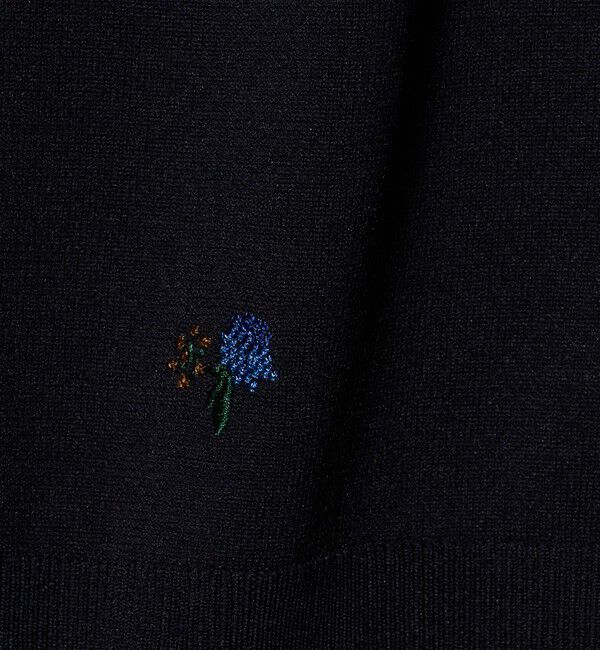 UNITED ARROWS「フラワー エンブロイダリー ショートスリーブ カーディガン ‐ウォッシャブル‐」|カーディガン|