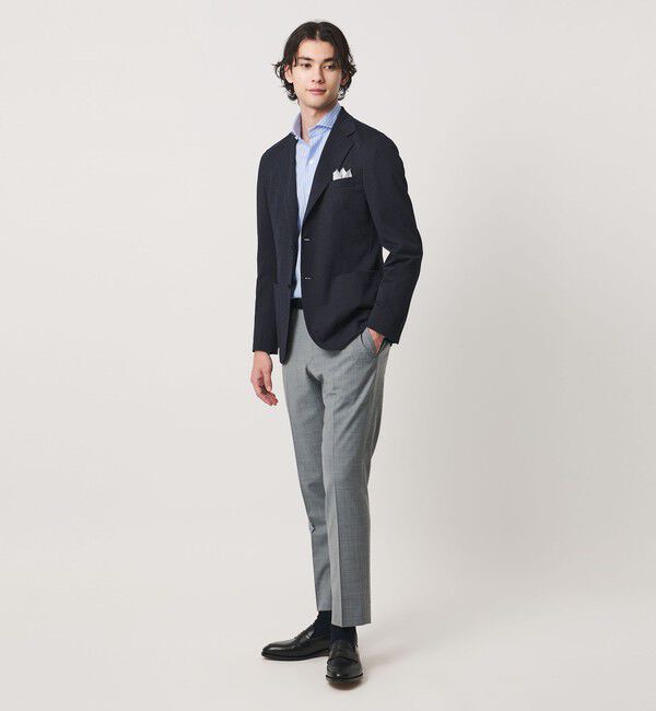 UNITED ARROWS「イージーケア AG パナマ ストライプ カッタウェイカラー シャツ 抗菌防臭 通気性」|シャツ・ブラウス|