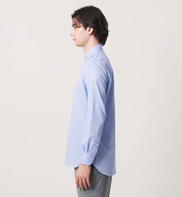UNITED ARROWS「イージーケア AG パナマ ストライプ カッタウェイカラー シャツ 抗菌防臭 通気性」|シャツ・ブラウス|