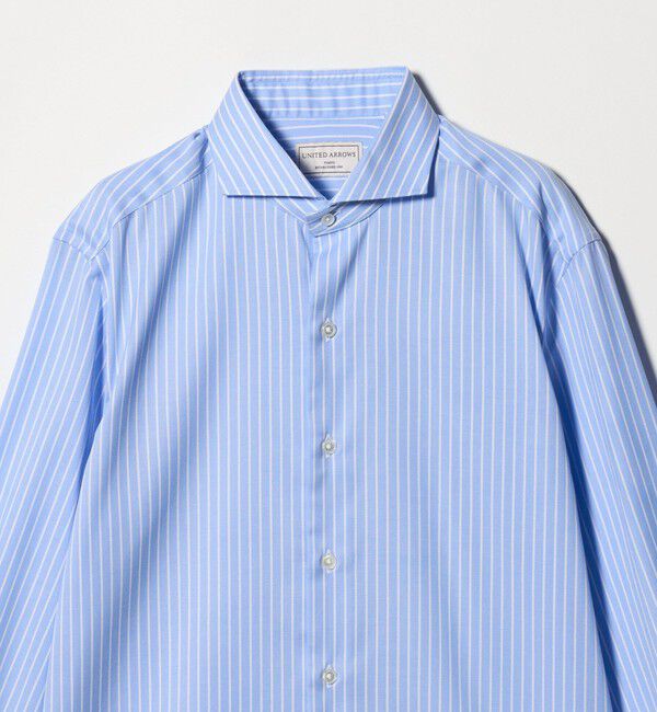 UNITED ARROWS「イージーケア AG パナマ ストライプ カッタウェイカラー シャツ 抗菌防臭 通気性」|シャツ・ブラウス|