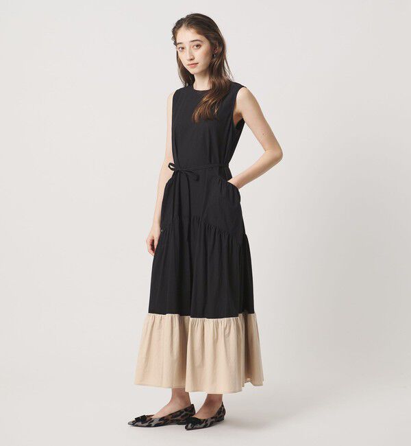 UNITED ARROWS「ポケット ティアード マキシ ワンピース」|ワンピース|BLACK