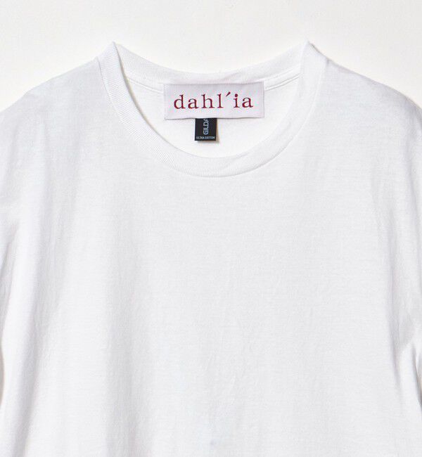 UNITED ARROWS「＜dahl&rsquo;ia＞フリル スリーブ Tシャツ」|Tシャツ・カットソー|