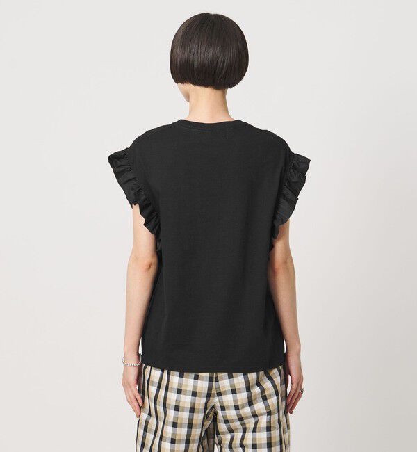 UNITED ARROWS「＜dahl&rsquo;ia＞フリル スリーブ Tシャツ」|Tシャツ・カットソー|