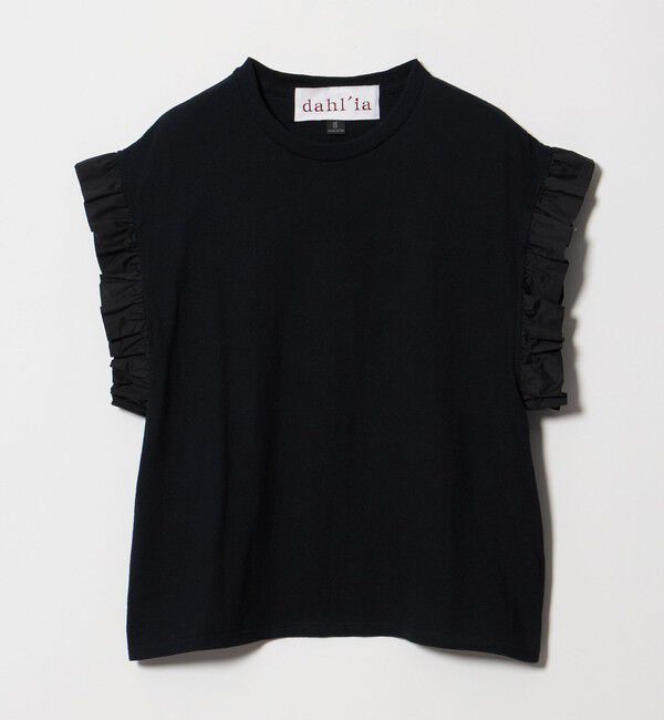 UNITED ARROWS「＜dahl&rsquo;ia＞フリル スリーブ Tシャツ」|Tシャツ・カットソー|