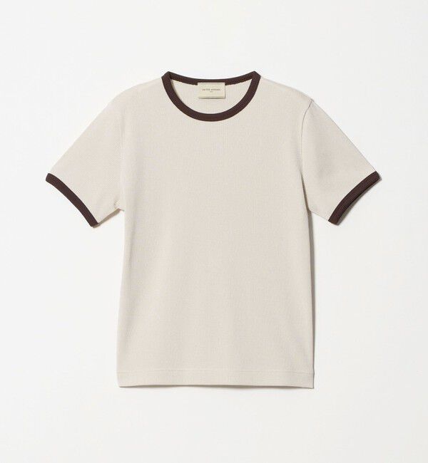 UNITED ARROWS「リブ バイカラーパイピング ショートスリーブ Tシャツ」|Tシャツ・カットソー|