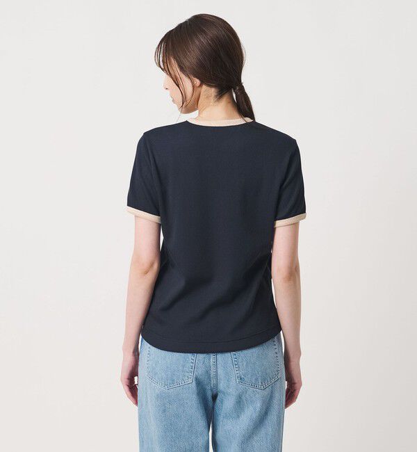 UNITED ARROWS「リブ バイカラーパイピング ショートスリーブ Tシャツ」|Tシャツ・カットソー|