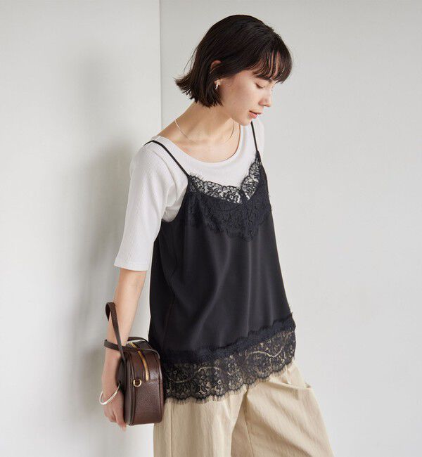 UNITED ARROWS green label relaxing「カップデザインネックTシャツ / カップインナー」|Tシャツ・カットソー|
