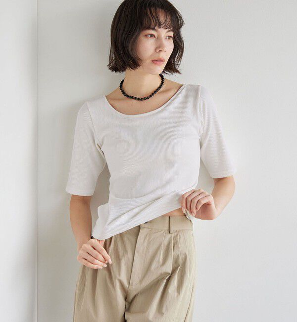 UNITED ARROWS green label relaxing「カップデザインネックTシャツ / カップインナー」|Tシャツ・カットソー|