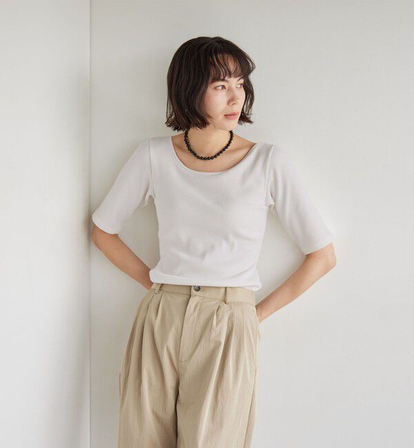 UNITED ARROWS green label relaxing「カップデザインネックTシャツ / カップインナー」|Tシャツ・カットソー|