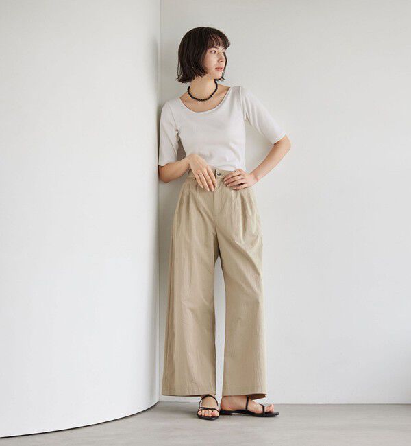 UNITED ARROWS green label relaxing「カップデザインネックTシャツ / カップインナー」|Tシャツ・カットソー|