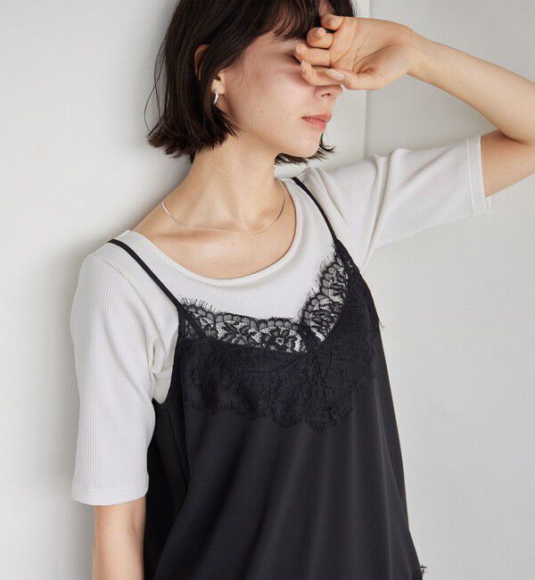 UNITED ARROWS green label relaxing「カップデザインネックTシャツ / カップインナー」|Tシャツ・カットソー|
