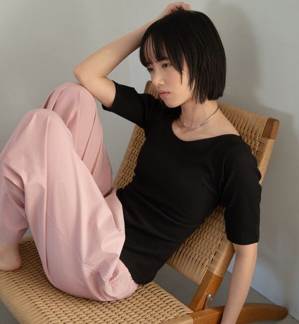 UNITED ARROWS green label relaxing「カップデザインネックTシャツ / カップインナー」|Tシャツ・カットソー|