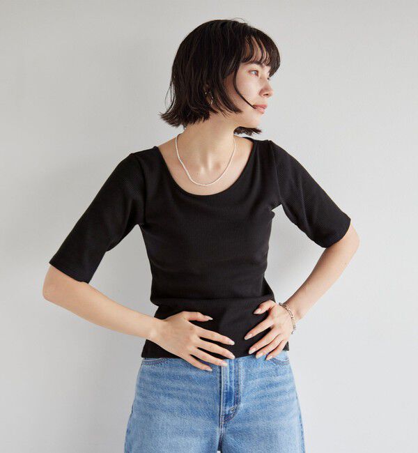 UNITED ARROWS green label relaxing「カップデザインネックTシャツ / カップインナー」|Tシャツ・カットソー|