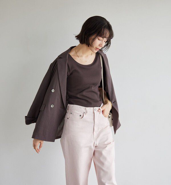 UNITED ARROWS green label relaxing「カップデザインネックTシャツ / カップインナー」|Tシャツ・カットソー|