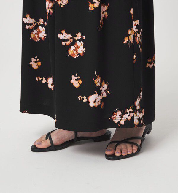 UNITED ARROWS green label relaxing「［size SHORTあり］フラワー フレア ワイドパンツ マシンウォッシャブル・接触冷感」|その他|