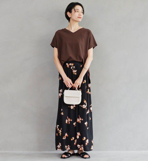 UNITED ARROWS green label relaxing「［size SHORTあり］フラワー フレア ワイドパンツ マシンウォッシャブル・接触冷感」|その他|