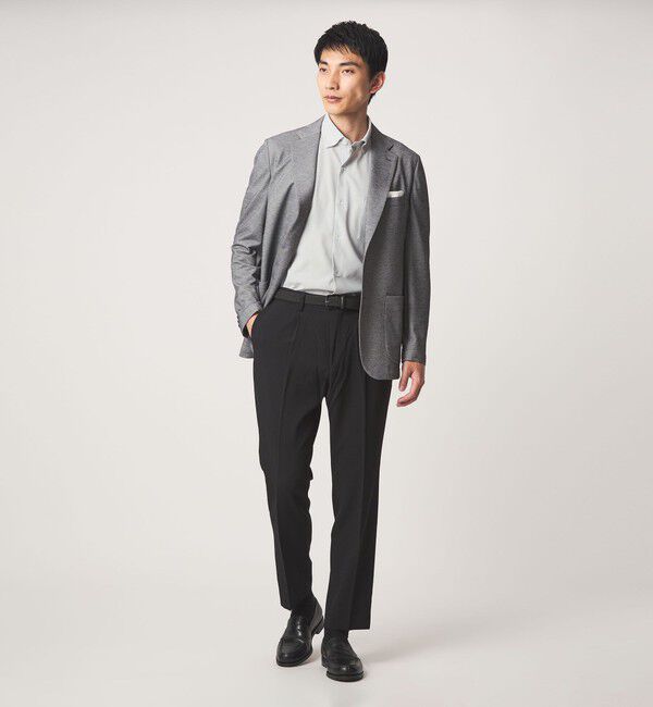 UNITED ARROWS green label relaxing「ポリエステル ラッカン ストライプ スタンダード スナップ ボタンダウン 半袖 シャツ -ストレッチ・イージ」|シャツ・ブラウス|