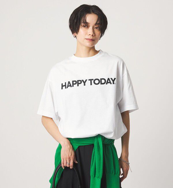 UNITED ARROWS green label relaxing「ヘムギャザー ロゴ Tシャツ」|Tシャツ・カットソー|