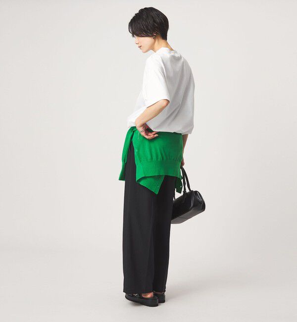 UNITED ARROWS green label relaxing「ヘムギャザー ロゴ Tシャツ」|Tシャツ・カットソー|