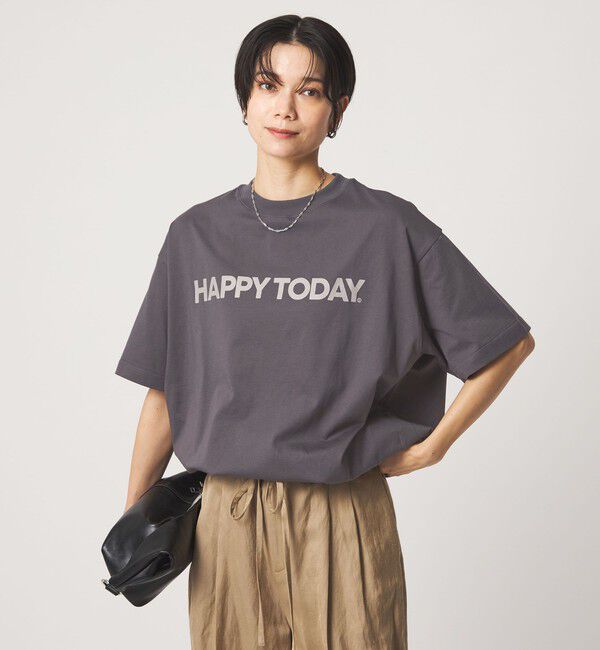 UNITED ARROWS green label relaxing「ヘムギャザー ロゴ Tシャツ」|Tシャツ・カットソー|