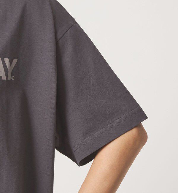 UNITED ARROWS green label relaxing「ヘムギャザー ロゴ Tシャツ」|Tシャツ・カットソー|