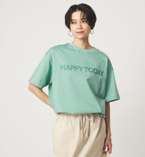 UNITED ARROWS green label relaxing「ヘムギャザー ロゴ Tシャツ」|Tシャツ・カットソー|LIME