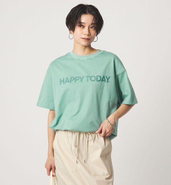 UNITED ARROWS green label relaxing「ヘムギャザー ロゴ Tシャツ」|Tシャツ・カットソー|