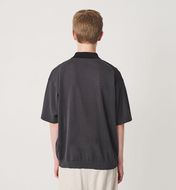 BEAUTY&YOUTH UNITED ARROWS「クレイジーパターン ギマ ショートスリーブ ポロニット ウォッシャブル」|ニット・セーター|