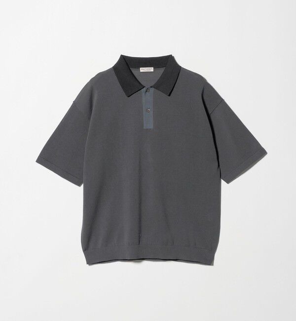 BEAUTY&YOUTH UNITED ARROWS「クレイジーパターン ギマ ショートスリーブ ポロニット ウォッシャブル」|ニット・セーター|