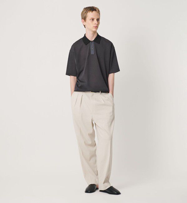 BEAUTY&YOUTH UNITED ARROWS「クレイジーパターン ギマ ショートスリーブ ポロニット ウォッシャブル」|ニット・セーター|