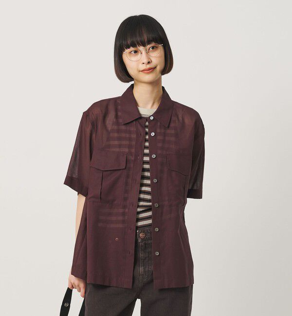 BEAUTY&YOUTH UNITED ARROWS「コットンツイル シアー サファリシャツ」|シャツ・ブラウス|WINE