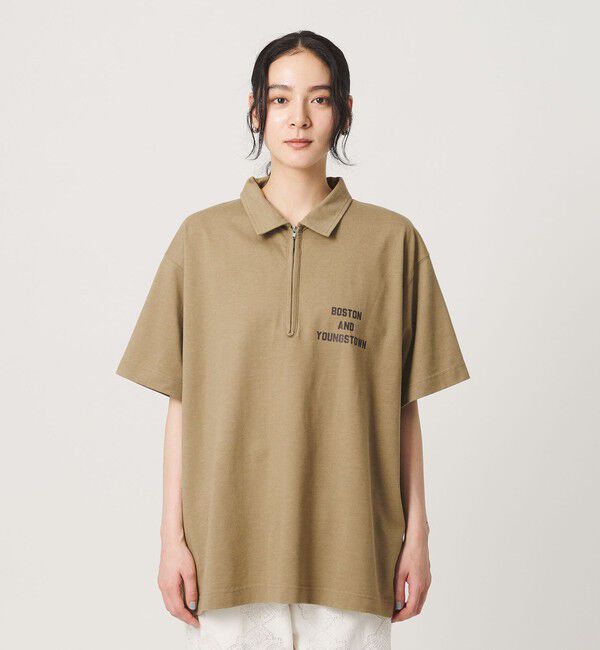BEAUTY&YOUTH UNITED ARROWS「コットンポリエステル ジップ ビッグ ポロシャツ」|ポロシャツ|