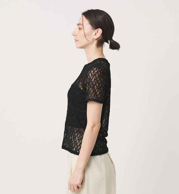 BEAUTY&YOUTH UNITED ARROWS「フラワーレース ショートスリーブ プルオーバー」|Tシャツ・カットソー|