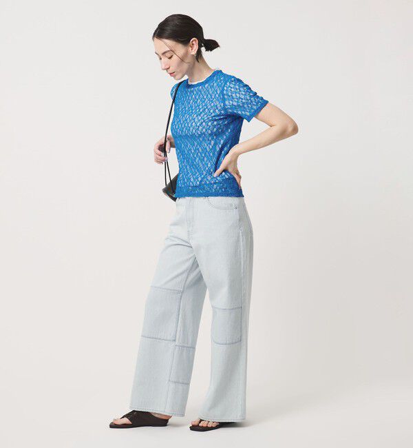 BEAUTY&YOUTH UNITED ARROWS「フラワーレース ショートスリーブ プルオーバー」|Tシャツ・カットソー|