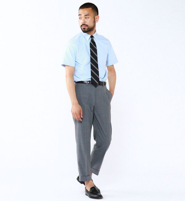 BEAMS「BEAMS PLUS / COOLMAX（R） ショートスリーブ ボタンダウン シャツ」|シャツ・ブラウス|