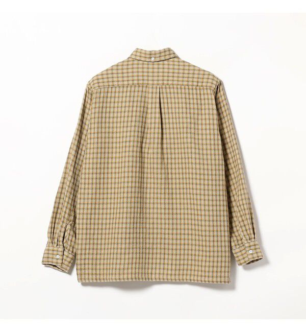 BEAMS PLUS「ダブルフェイス チェック オープンカラー ボタンダウン シャツ」|シャツ・ブラウス|