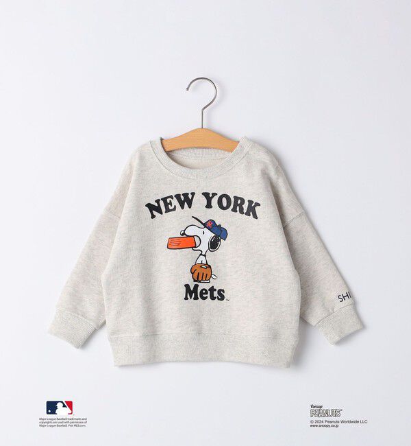 SHIPS KIDS「SHIPS KIDS:85～95cm / スヌーピー&times;MLB スウェット」|スウェット・ジャージ|アイボリー
