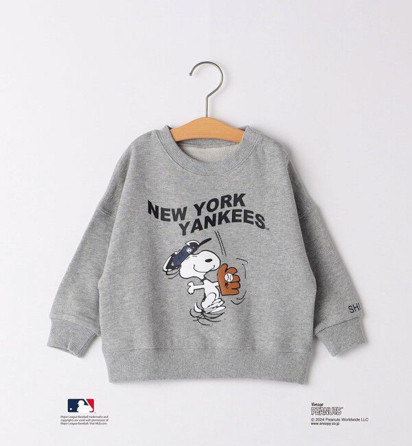 SHIPS KIDS「SHIPS KIDS:85～95cm / スヌーピー&times;MLB スウェット」|スウェット・ジャージ|グレー