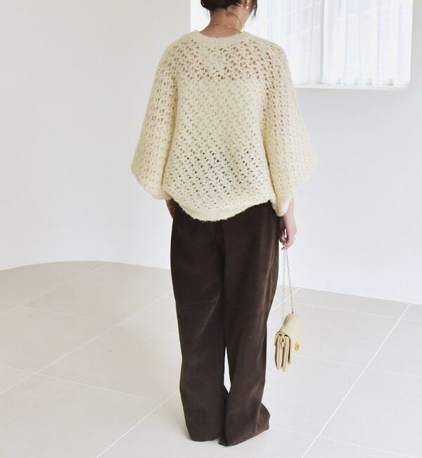quaranciel「quaranciel:〈洗濯機可能〉ポリエステル スエード ワイド パンツ」|その他|