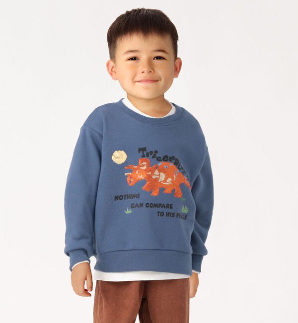 SHIPS Colors 「SHIPS Colors:100～130cm / スパンコール スウェット◇」|スウェット・ジャージ|ブルー
