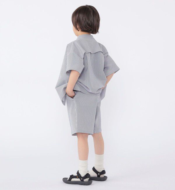 SHIPS KIDS「SHIPS KIDS:100～130cm /〈UVカット/吸水速乾〉ドライタッチ バンドカラー シャツ」|シャツ・ブラウス|