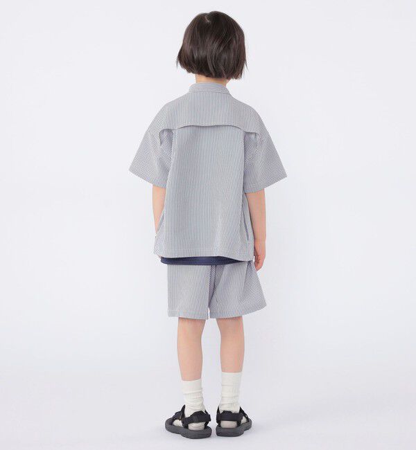 SHIPS KIDS「SHIPS KIDS:100～130cm /〈UVカット/吸水速乾〉ドライタッチ バンドカラー シャツ」|シャツ・ブラウス|