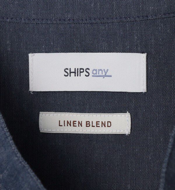 SHIPS any「SHIPS any:〈洗濯機可能〉コットン/リネン 7分袖 バンドカラー ポケット シャツ◇」|シャツ・ブラウス|