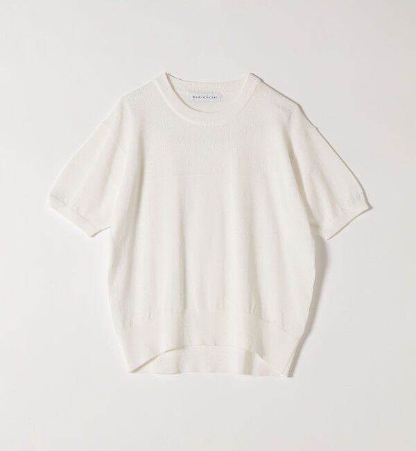 quaranciel「quaranciel:〈接触冷感/手洗い可能〉コンパクト シアー ニット TEE」|ニット・セーター|