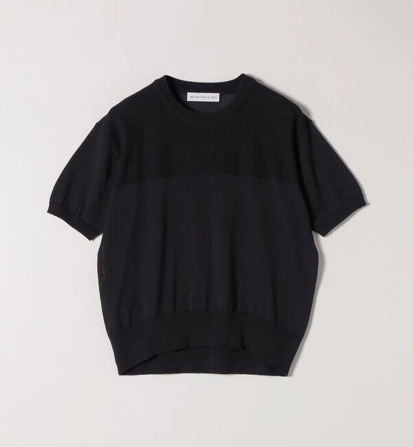 quaranciel「quaranciel:〈接触冷感/手洗い可能〉コンパクト シアー ニット TEE」|ニット・セーター|