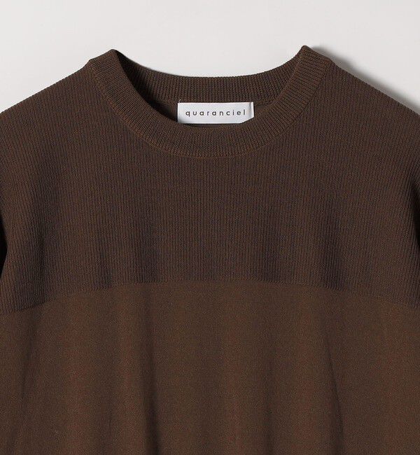 quaranciel「quaranciel:〈接触冷感/手洗い可能〉コンパクト シアー ニット TEE」|ニット・セーター|